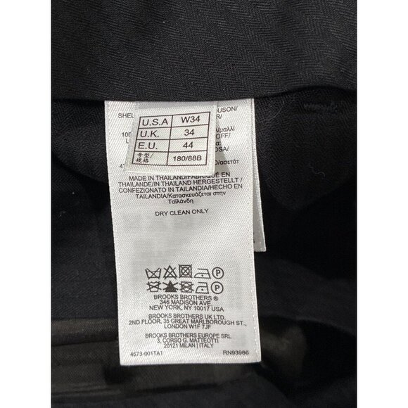 Brooks Brothers Madison Mens Wool Dress Business Color Pants size 34 - Picture 4 of 9